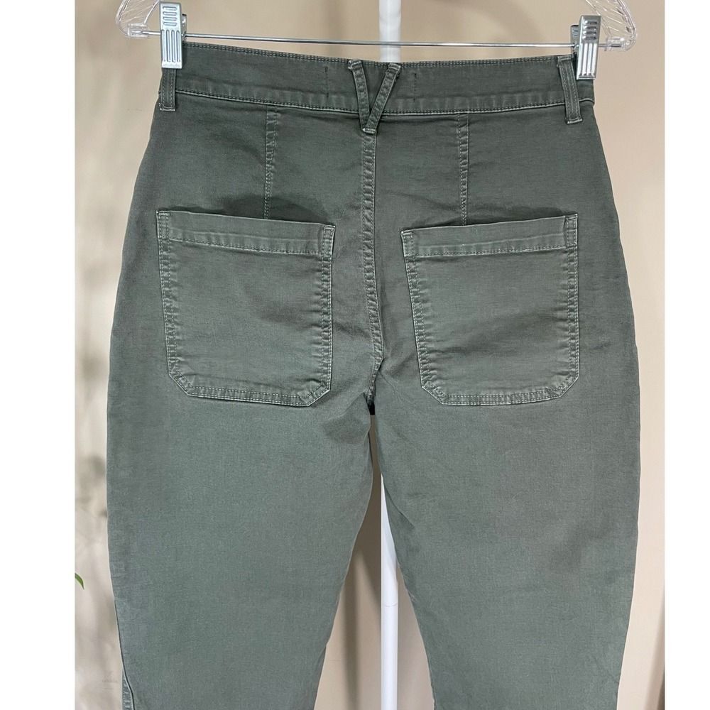 Utility Barrel Leg Pants Veronica Beard Charlie W/28 Army Green LN - Picture 5 of 12